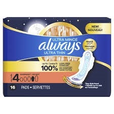 Always (S4) Overnight Flexi-wings Ultra Thin Pads26ct