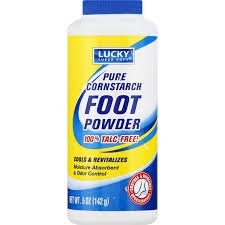 Lucky Super Soft Pure Cornstarch Foot Powder 5oz