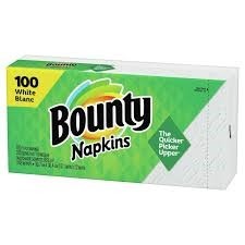 Bounty Quilted Napkins 1-ply Shts 100ct